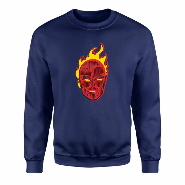 Human Torch Sweatshirt XL - İndigo Mavisi