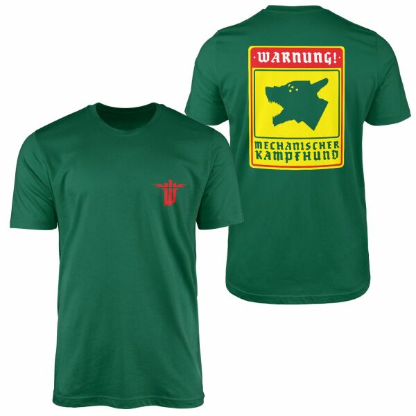 WARNUNG! Mechanischer Kampfhund | Wolfenstein Tişört M - Nefti Yeşili