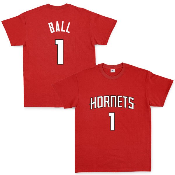 Lamelo Ball 1 Hornets Forma Tişört XL - Kırmızı
