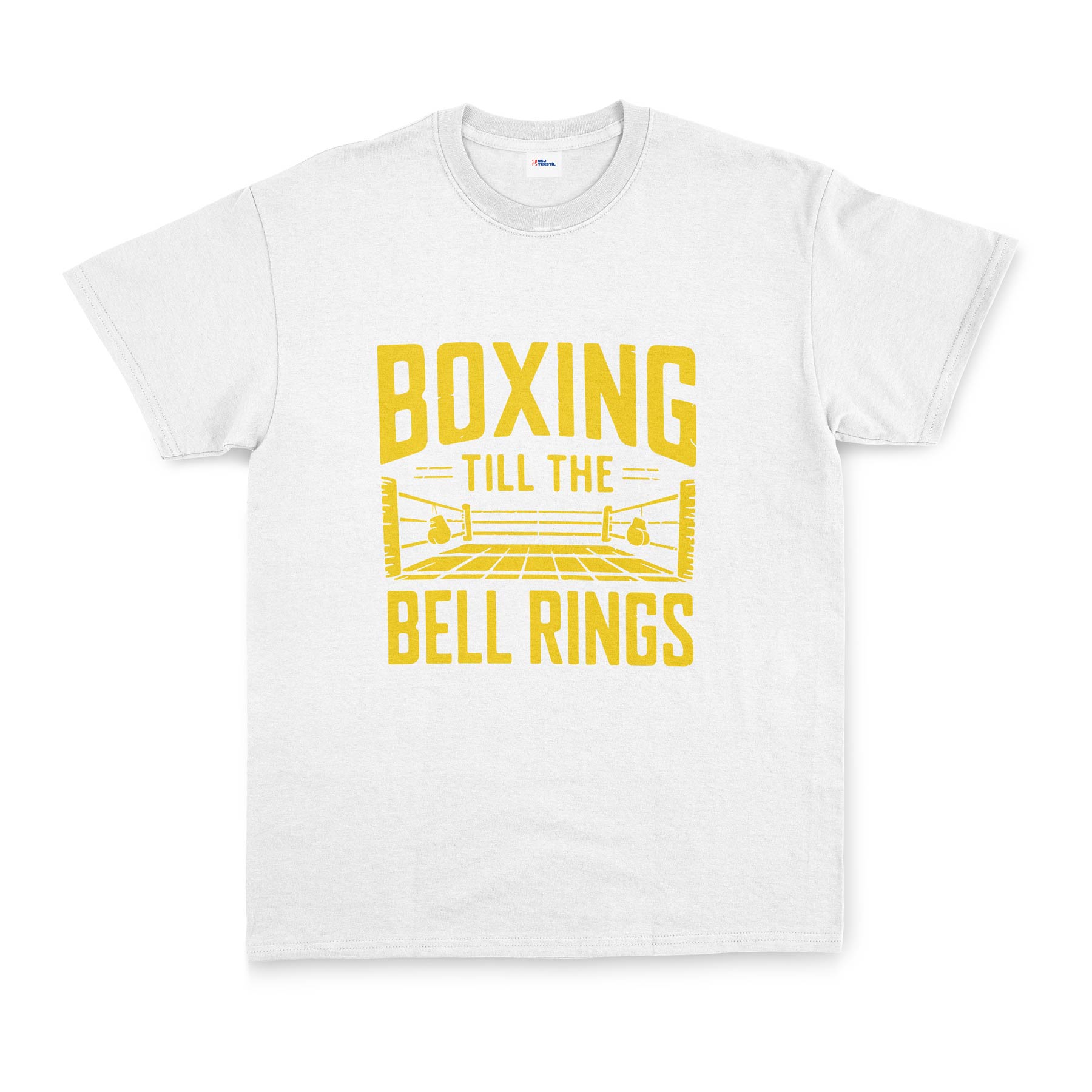 Boxing Till The Bell Rings Tişört M - Beyaz