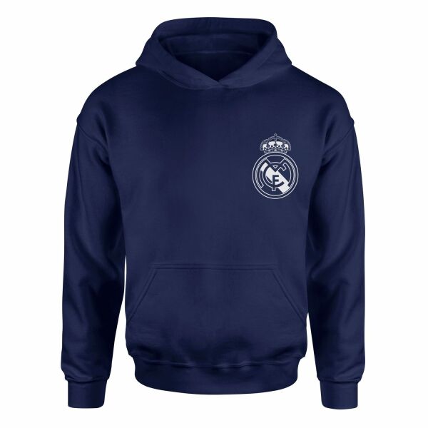 Real Madrid Badge Hoodie M - İndigo Mavisi