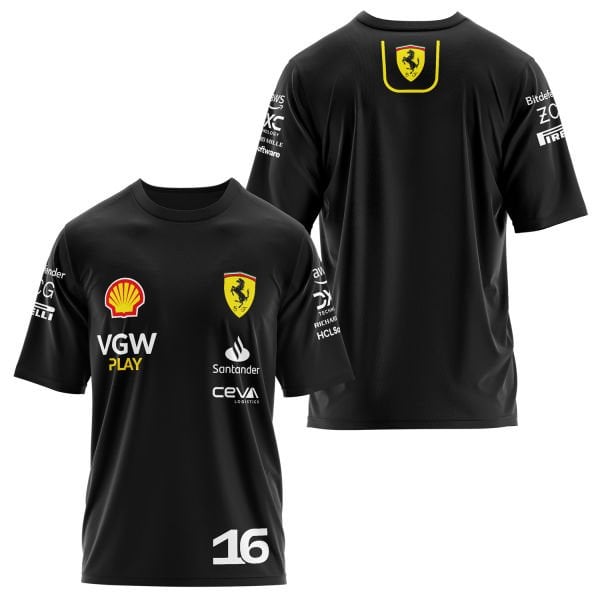 Scuderia Ferrari 2024 Charles Leclerc 16 Driver Edition Oversize Tişört