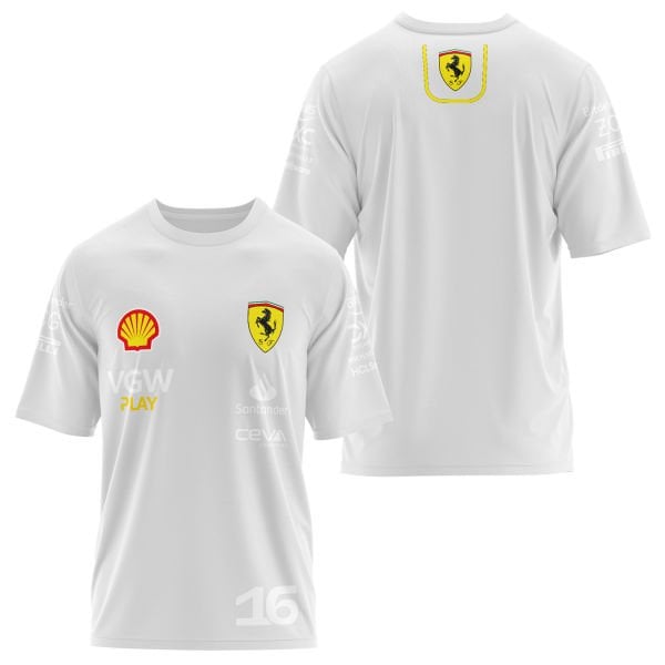 Scuderia Ferrari 2024 Charles Leclerc 16 Driver Edition Oversize Tişört