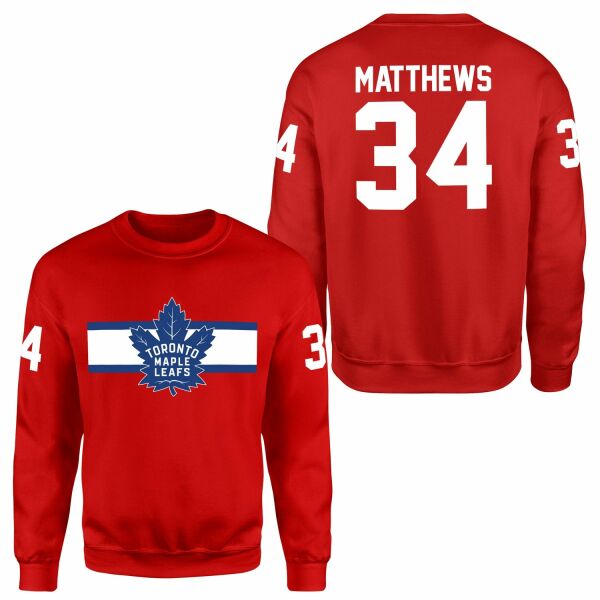 Auston Matthews Toronto Maple Leafs W NHL Jersey Sweatshirt M - Kırmızı