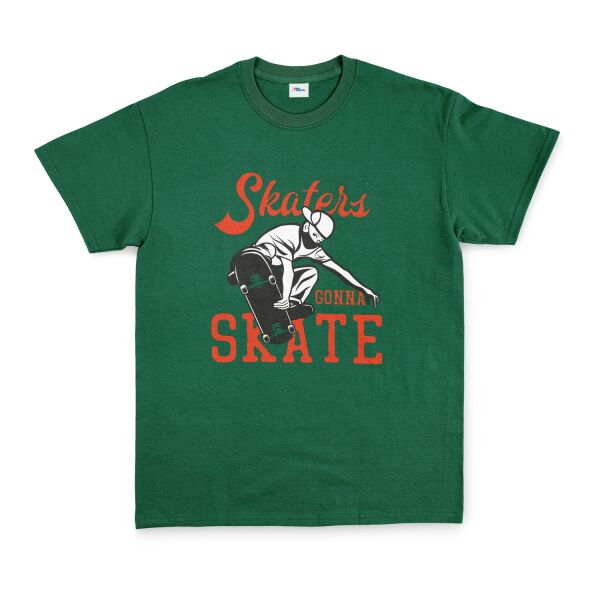 Skaters Gonna Skate II Tişört XL - Nefti Yeşili