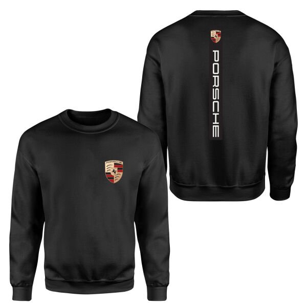 Porsche V Graphic Black Sweatshirt S - Siyah