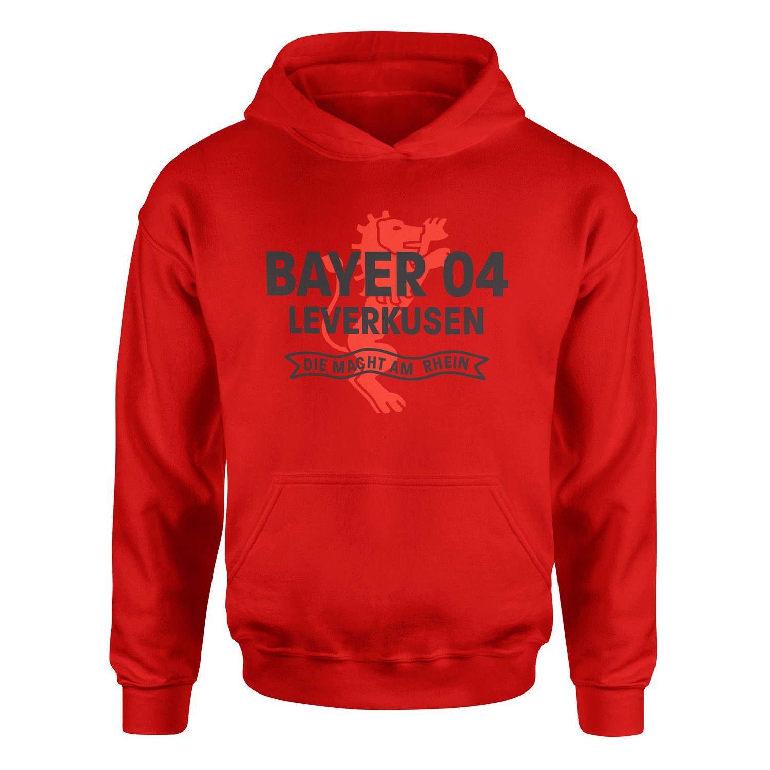 B04 Leverkusen Die Macht Am Rhein Hoodie M - Kırmızı