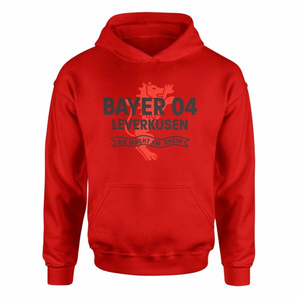 B04 Leverkusen Die Macht Am Rhein Hoodie M - Kırmızı