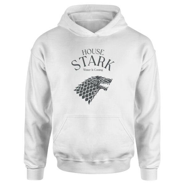 House Stark Hoodie XL - Beyaz