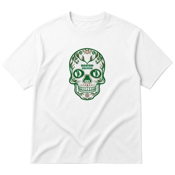 Boston Skull Oversize Tişört