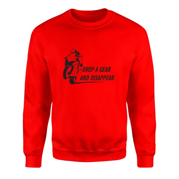 Drop a Gear And Disappear Sweatshirt L - Kırmızı