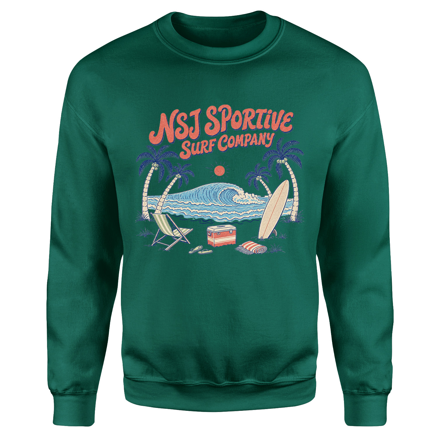 NSJ Sportive Surf Company 2026 Sweatshirt XXL - Nefti Yeşili