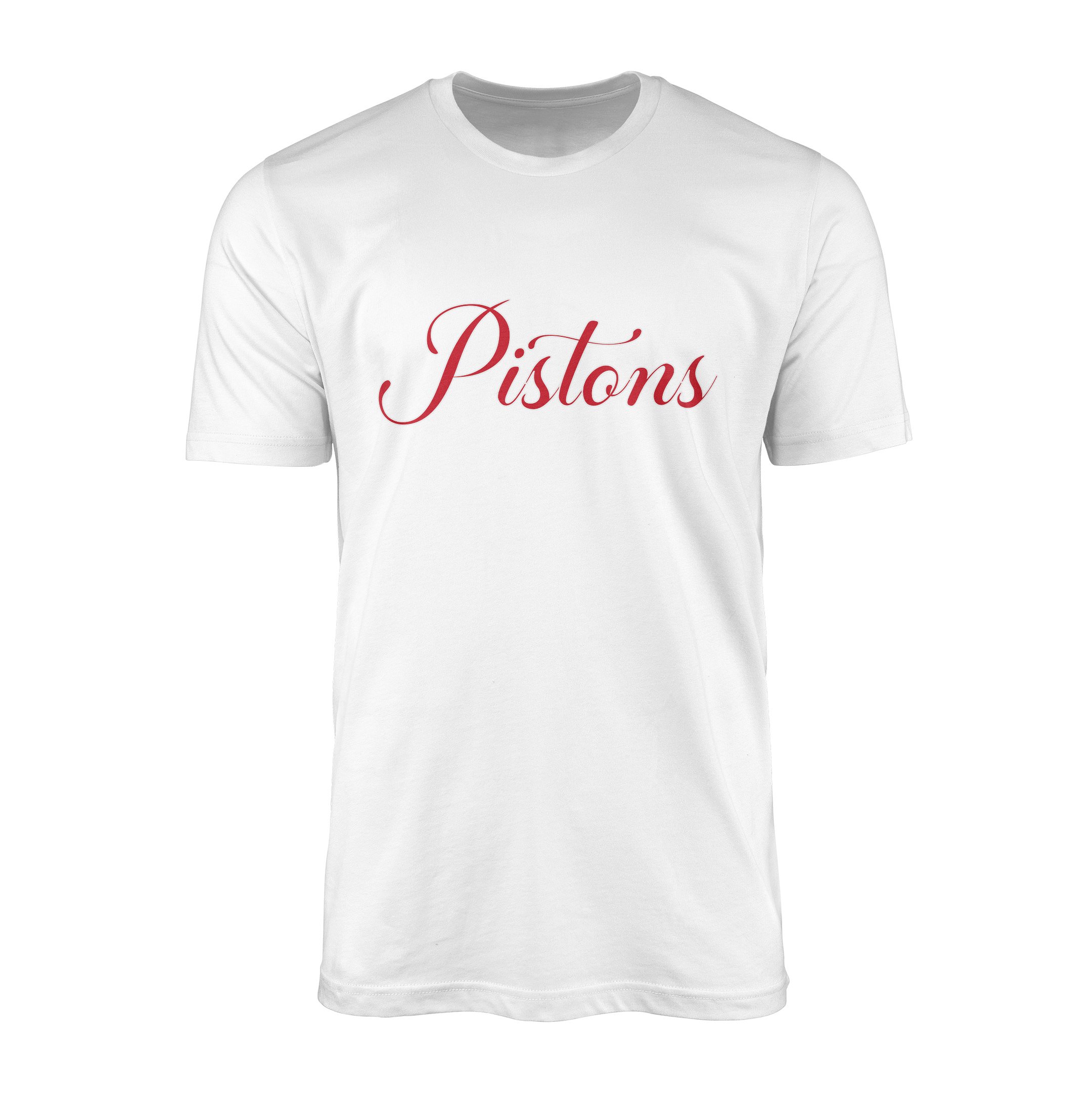 Pistons Cursive Tişört L - Beyaz
