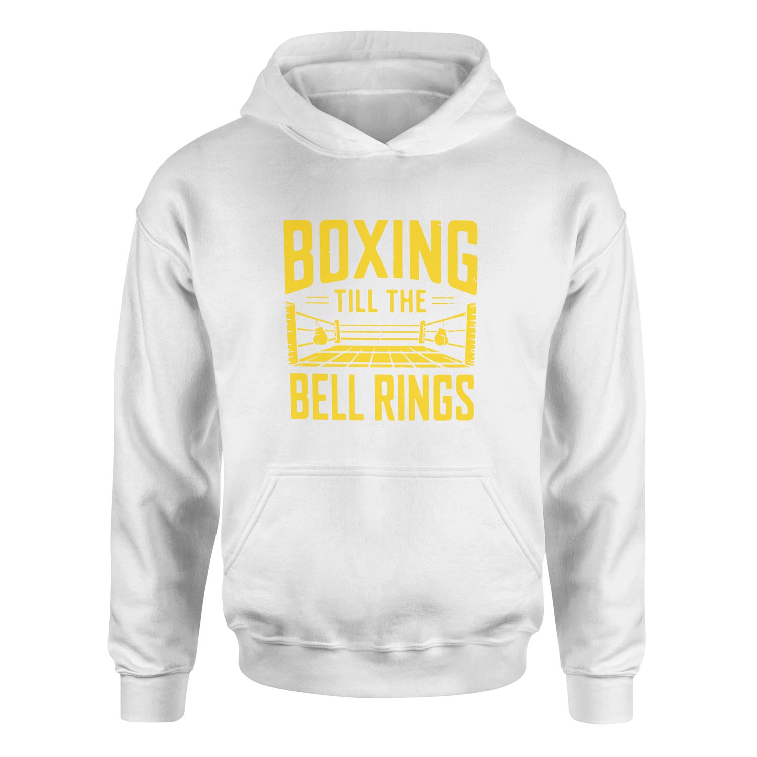 Boxing Till The Bell Rings Hoodie XXL - Beyaz