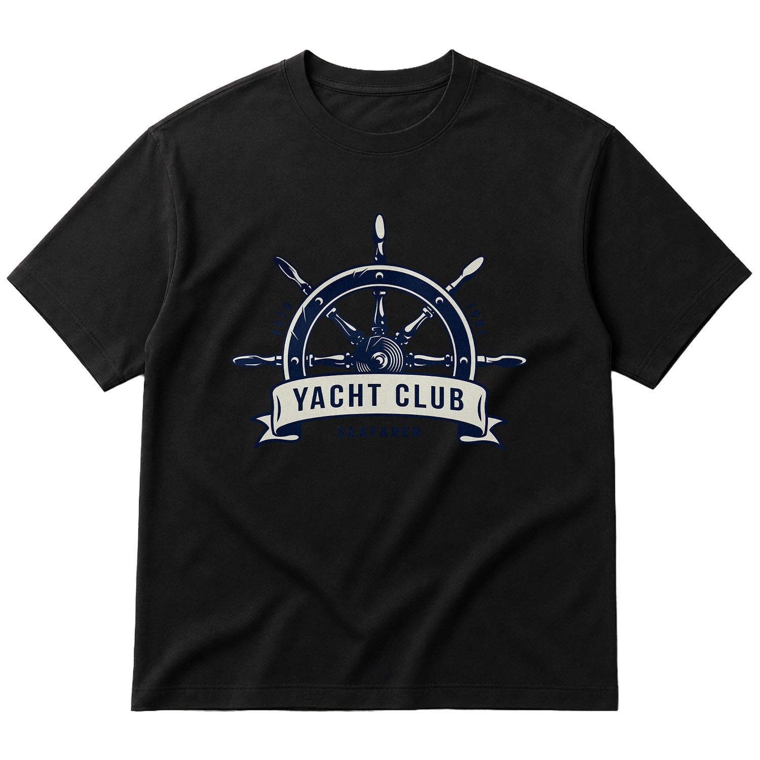 Seafarer Yacht Club Oversize Tişört M - Siyah