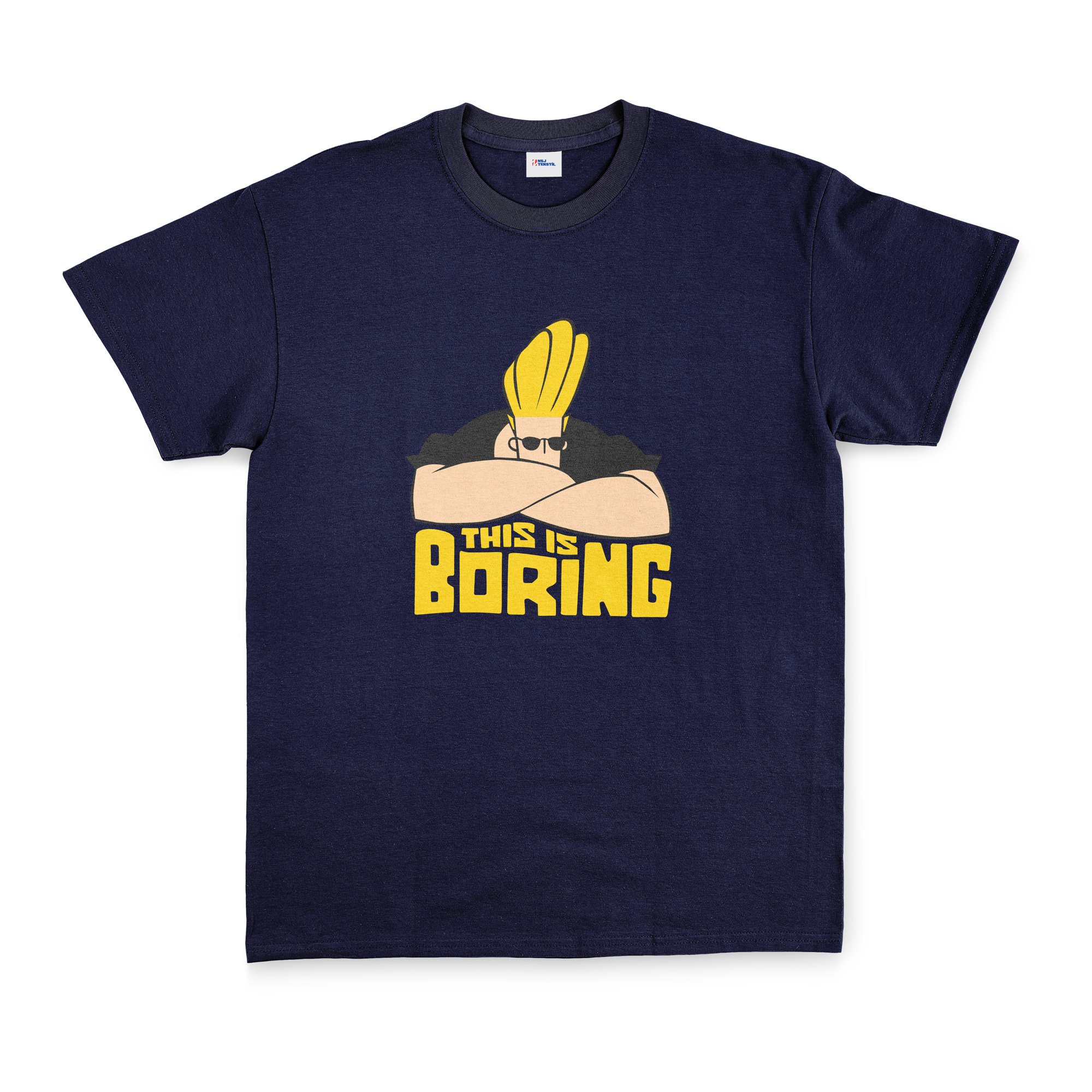 This is Boring | Johnny Bravo Tişört M - Lacivert