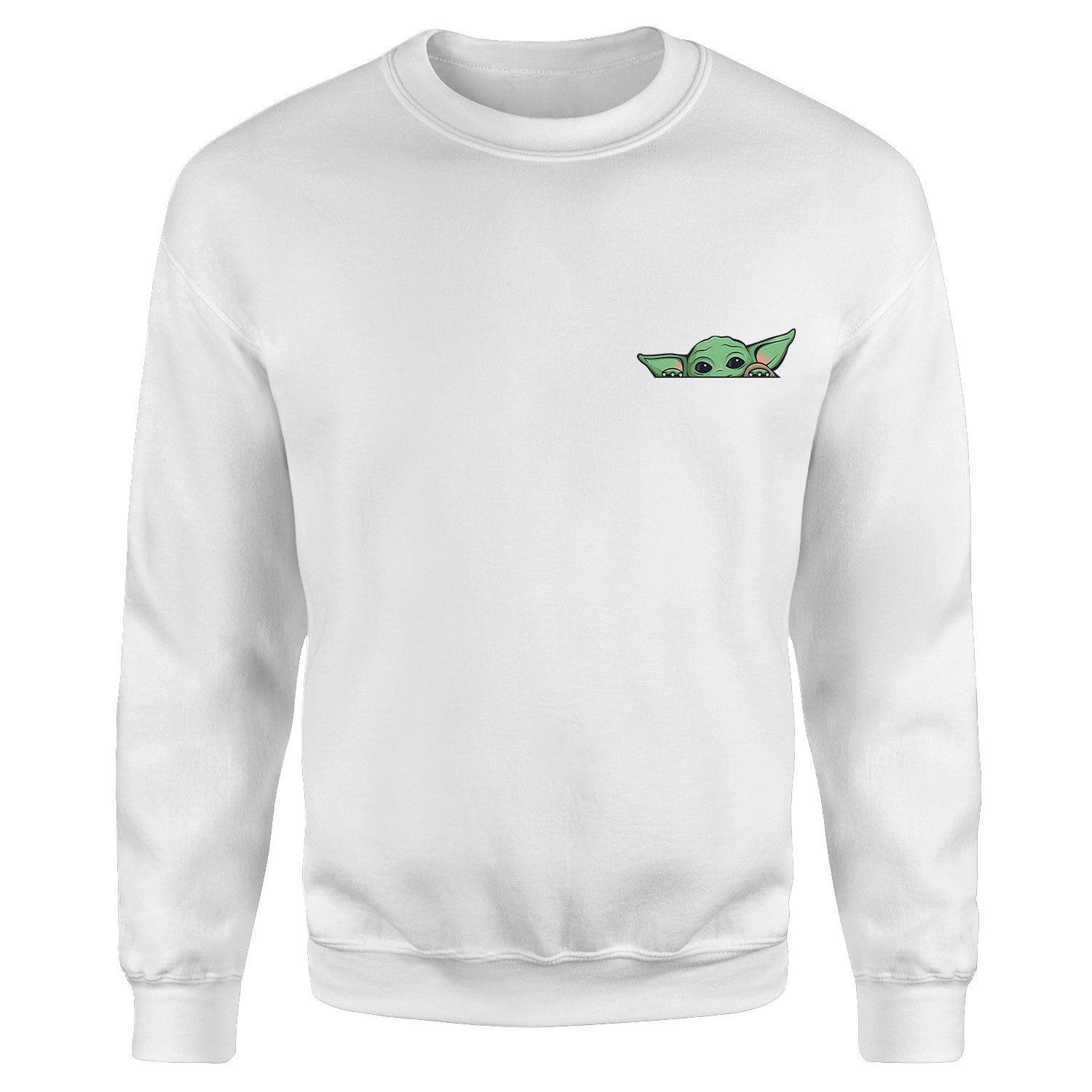 Baby Yoda Sweatshirt M - Beyaz