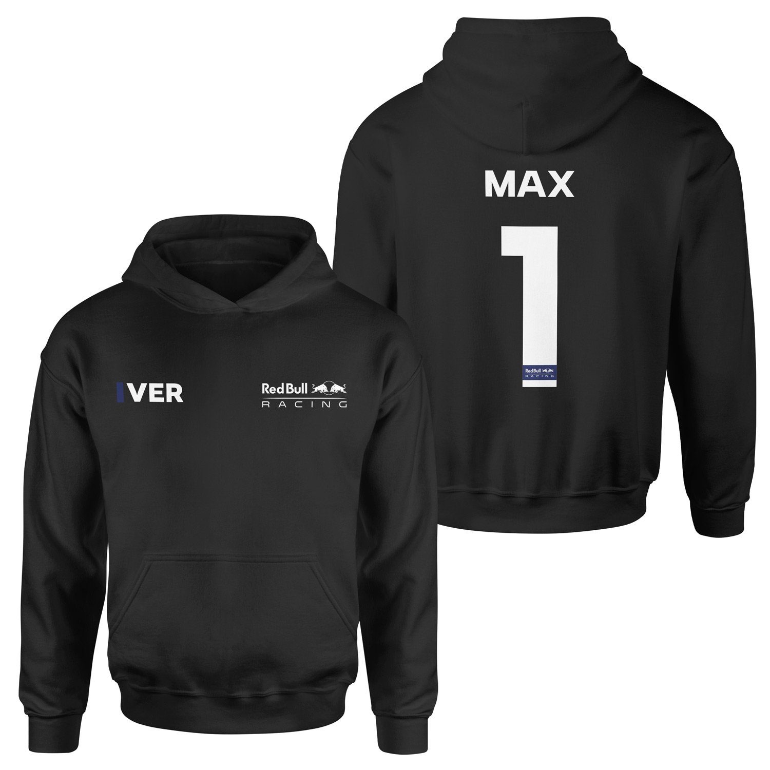 Max Verstappen Red Bull Racing White #1 Hoodie XXL - Siyah