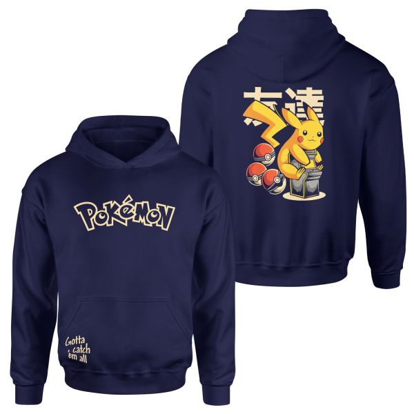 POKEMON Pikachu SE Hoodie L - İndigo Mavisi