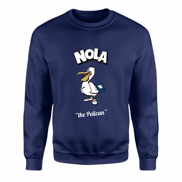 NOLA Cartoon Sweatshirt XXL - İndigo Mavisi