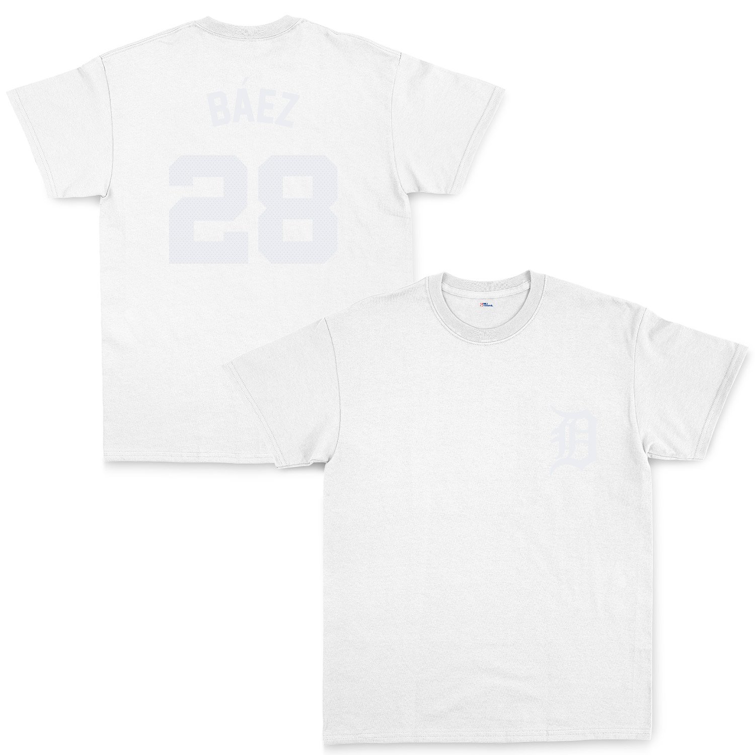 Javier Baez 28 Detroit Tigers Jersey Tişört XXL - Beyaz
