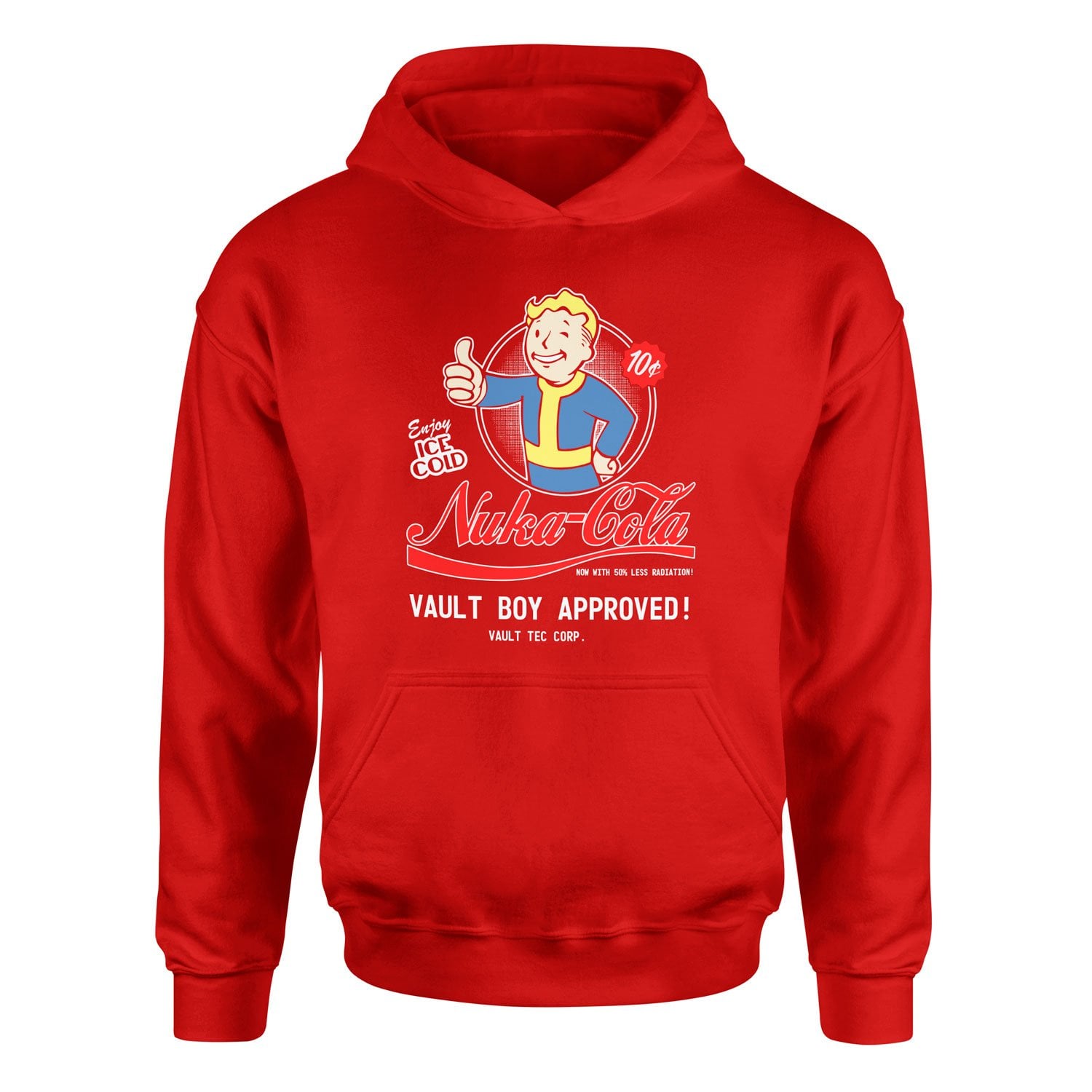 Vault-Boy Approved Nuka-Cola | Fallout Hoodie L - Kırmızı