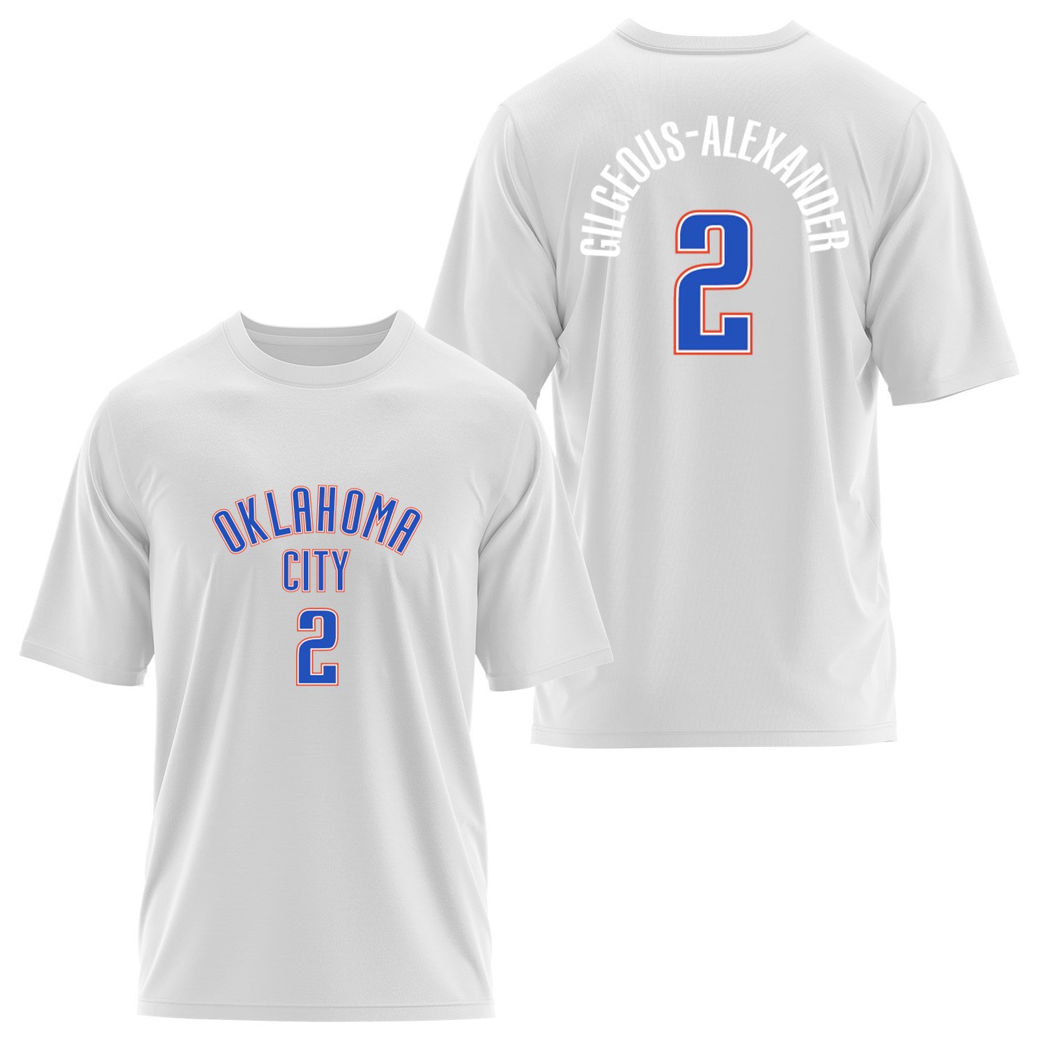 Shai Gilgeous-Alexander Oklahoma Forma Oversize Tişört XL - Beyaz