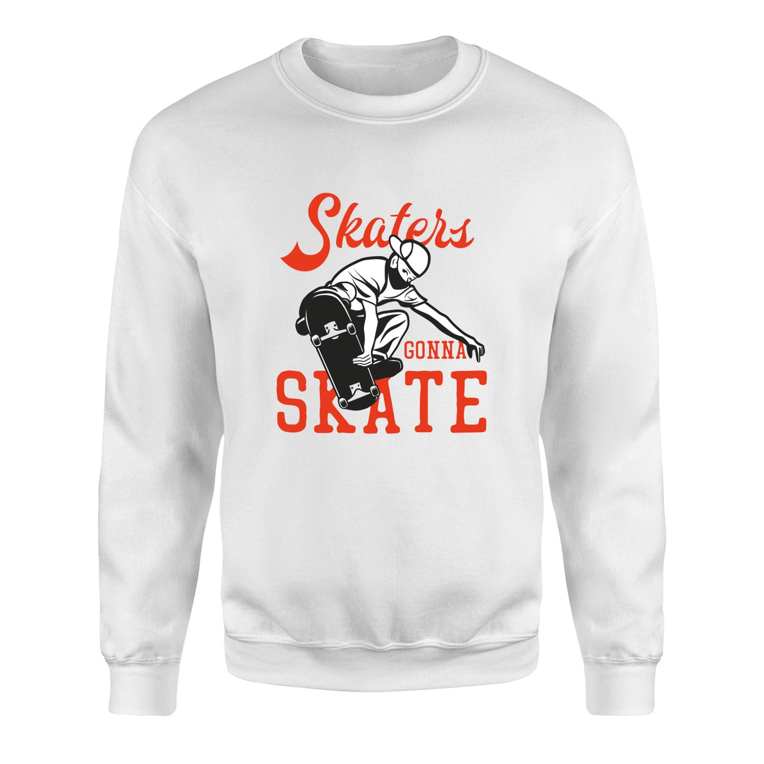 Skaters Gonna Skate II Sweatshirt L - Beyaz