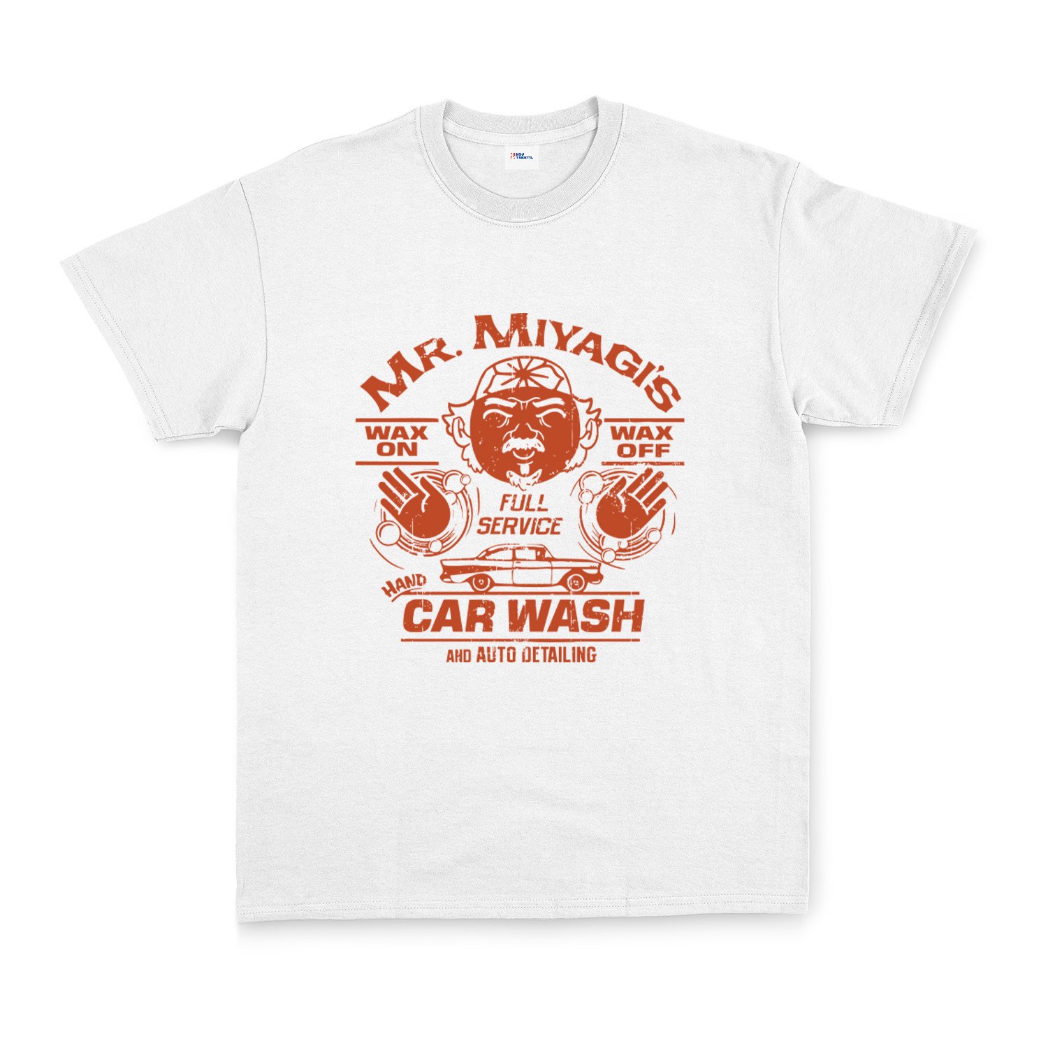 Mr. Miyagi Car Wash Tişört XXL - Beyaz