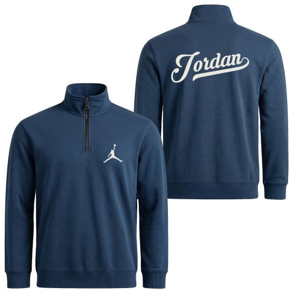 Jordan Enhanced Yarım Fermuarlı Sweatshirt M - İndigo Mavisi