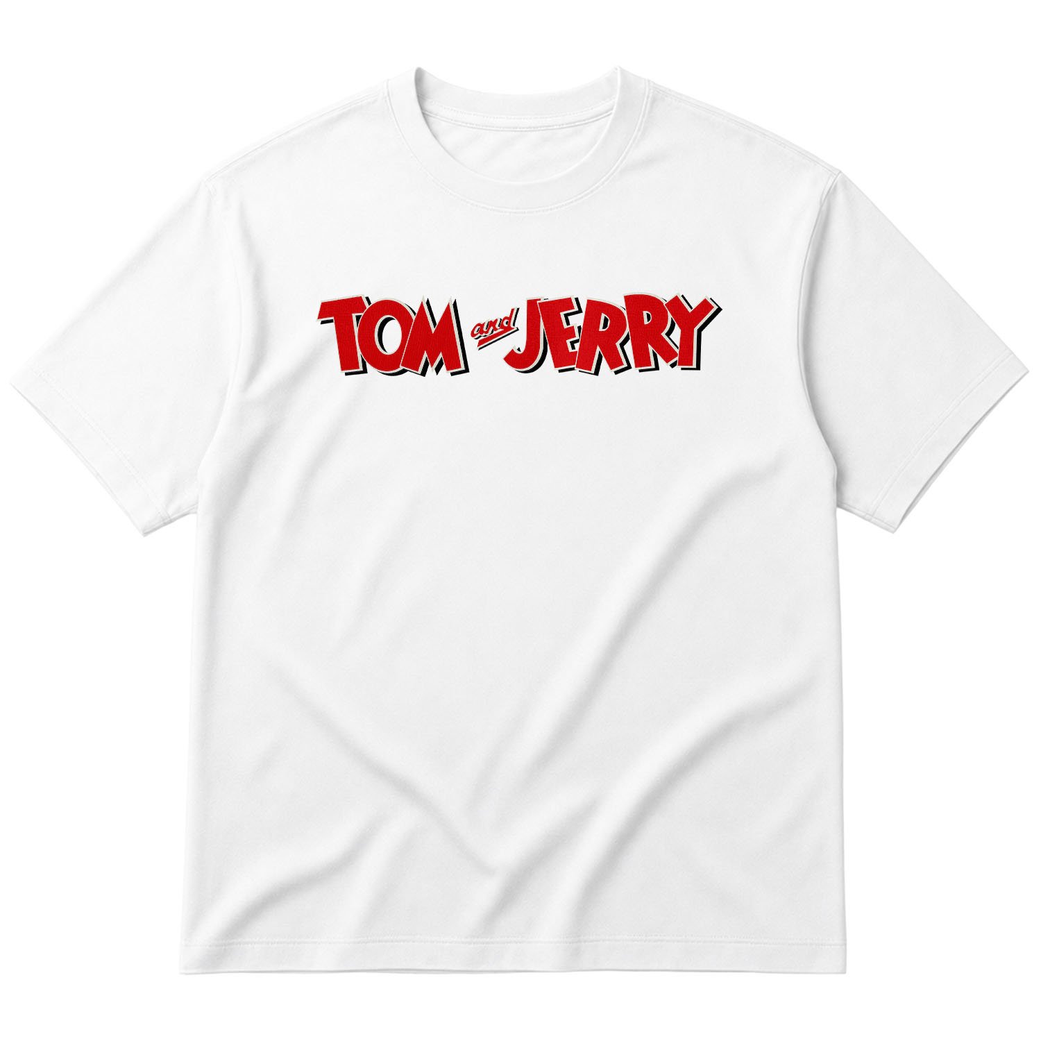 Tom and Jerry Oversize Tişört S - Beyaz