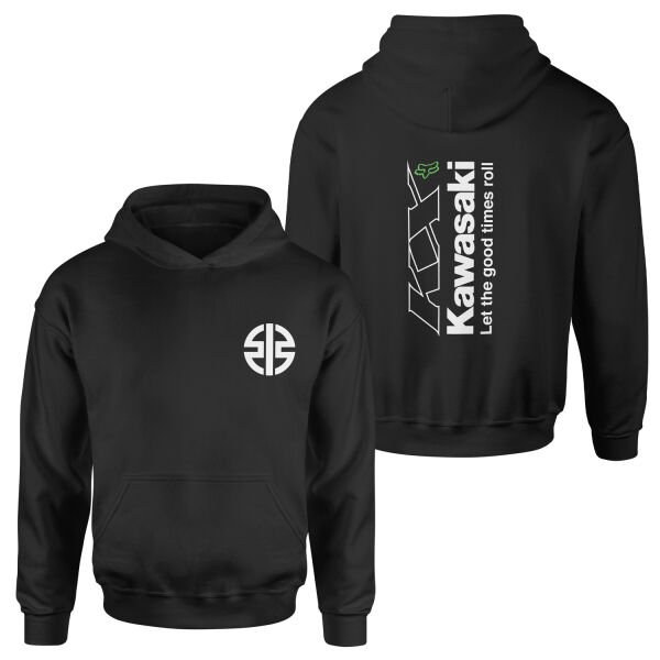 Kawasaki KX FOX Let The Good Times Roll Hoodie XL - Siyah