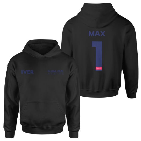 Max Verstappen Red Bull Racing Blue #1 Hoodie XL - Siyah