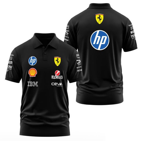 Scuderia Ferrari Teamline 2025 Polo Tişört L - Siyah