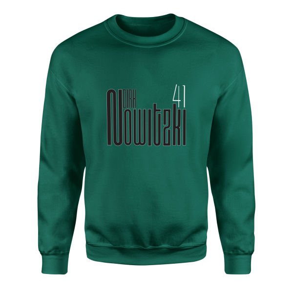 Dirk Nowitzki Sweatshirt L - Nefti Yeşili