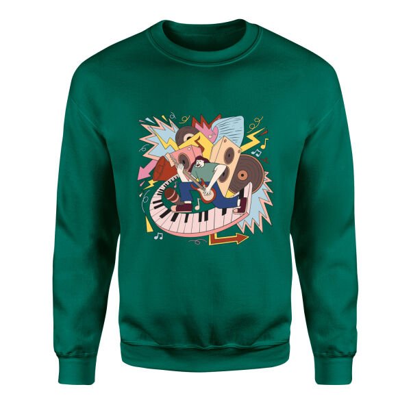 World of Music Sweatshirt S - Nefti Yeşili