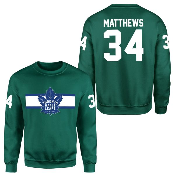 Auston Matthews Toronto Maple Leafs W NHL Jersey Sweatshirt M - Nefti Yeşili