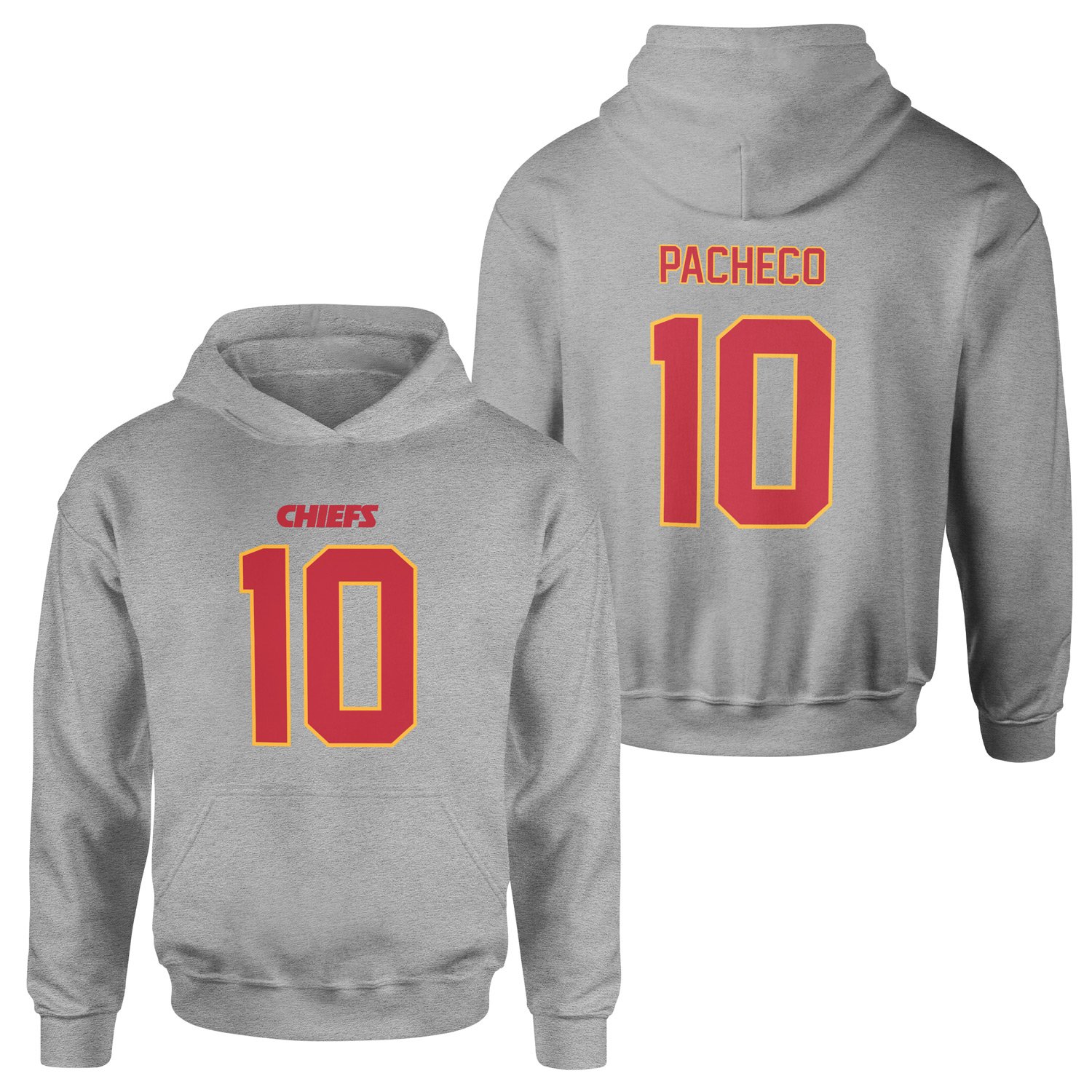 Isiah Pacheco Kansas City Chiefs Hoodie M - Gri
