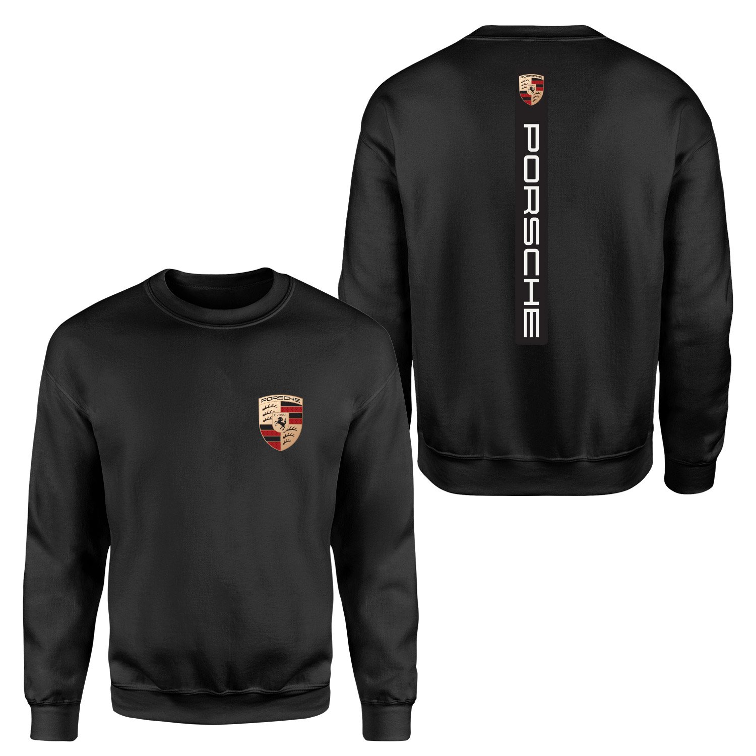 Porsche V Graphic Black Sweatshirt L - Siyah