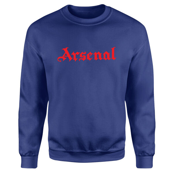 Arsenal Black Letters R Sweatshirt S - İndigo Mavisi