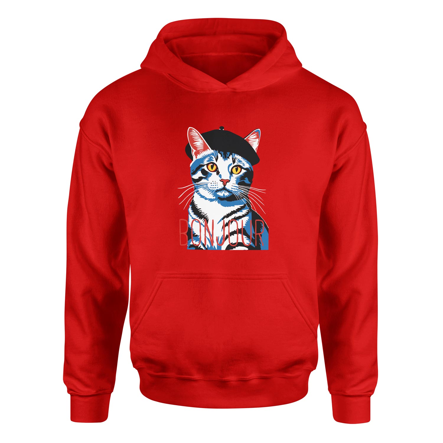 Bonjour Hoodie XXL - Kırmızı