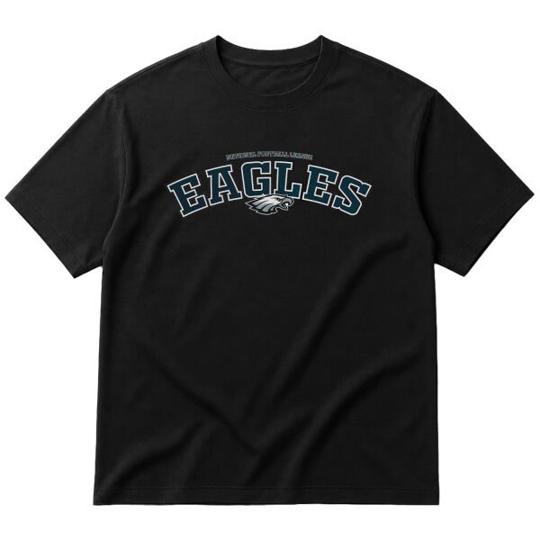 Philadelphia Eagles NFL Oversize Tişört M - Siyah