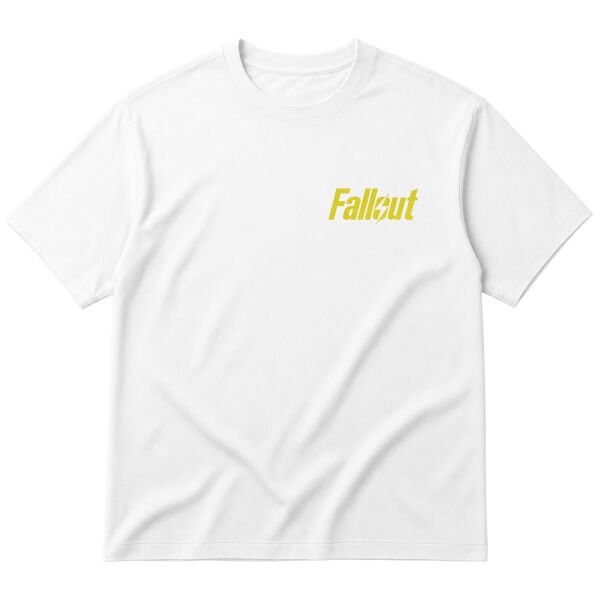 Fallout Oversize Tişört XL - Beyaz