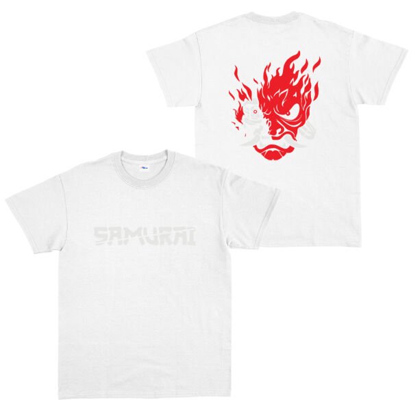 Wake Up, Samurai | CYBERPUNK Tişört S - Beyaz