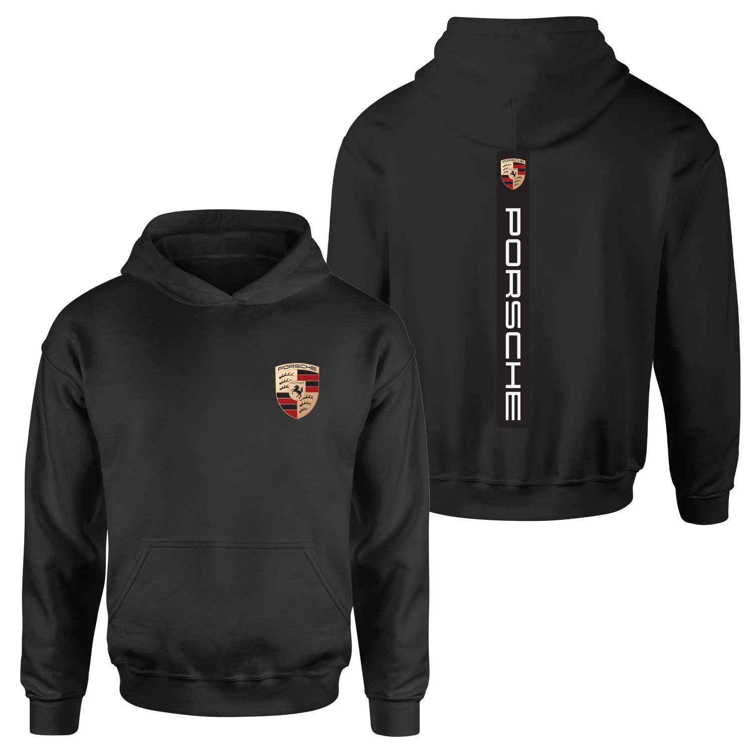 Porsche V Graphic Black Hoodie M - Siyah