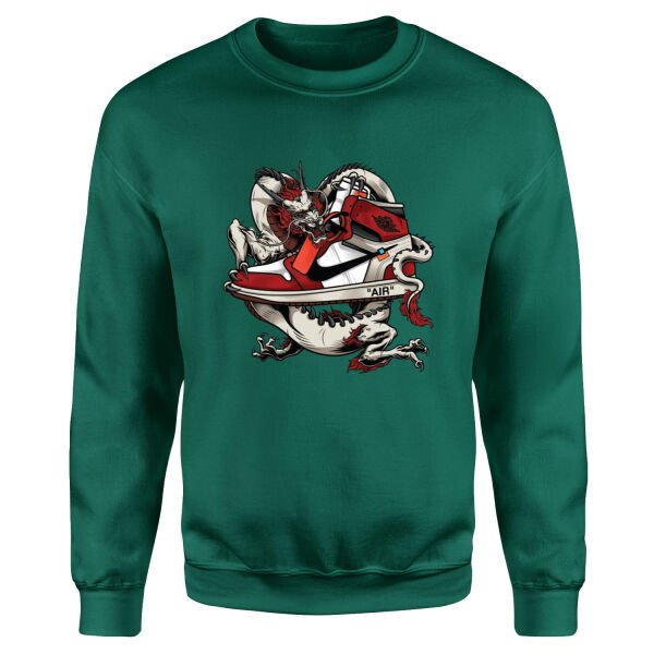Air Jordan Dragon Sweatshirt S - Nefti Yeşili