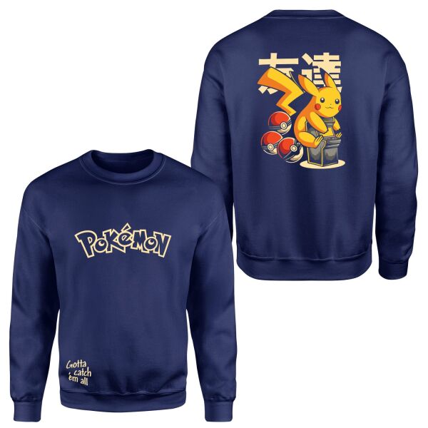 POKEMON Pikachu SE Sweatshirt XL - İndigo Mavisi