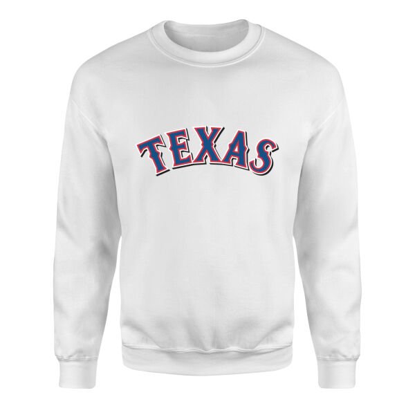 Texas Rangers Arch Sweatshirt S - Beyaz