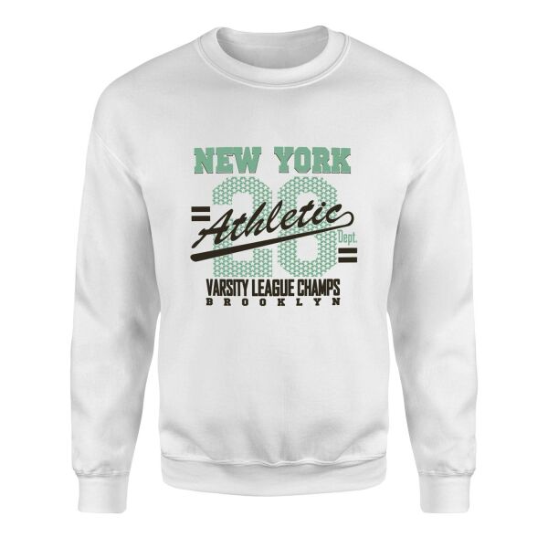 NY Athletic Sweatshirt S - Beyaz