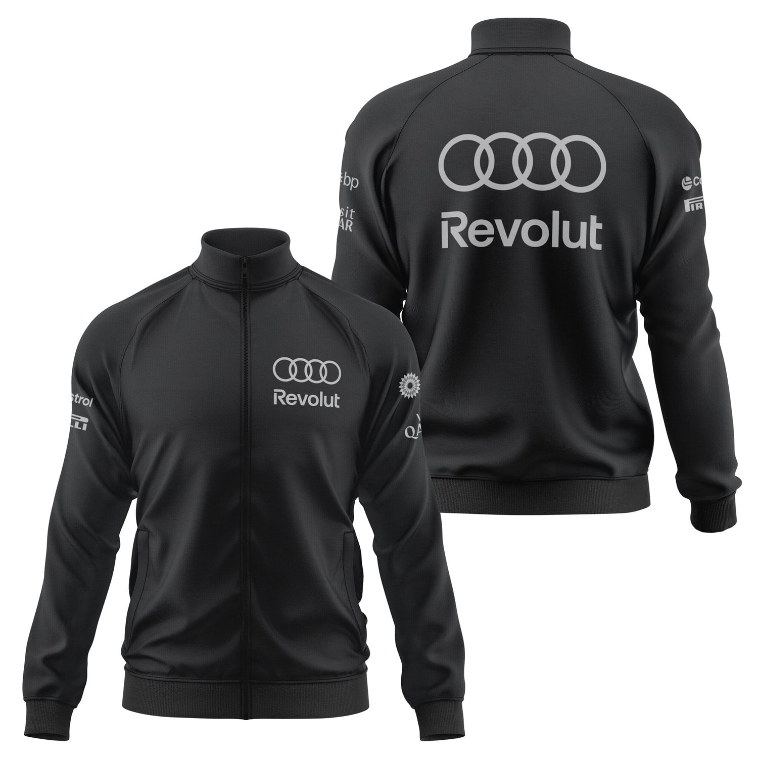 Audi Revolut Racing Fermuarlı Sweatshirt L - Siyah